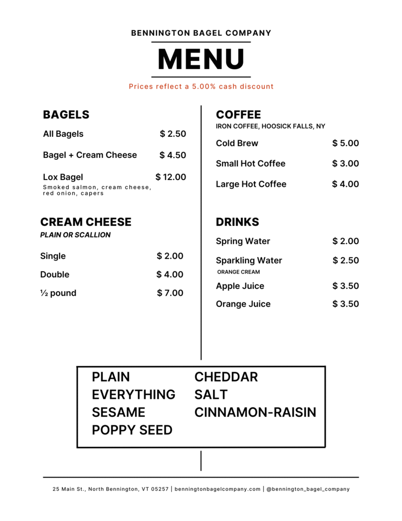 June 2025 Menu
